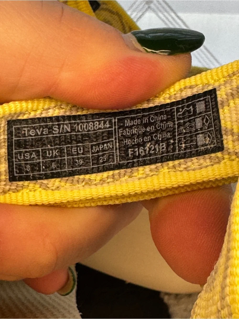 Teva Universal Platform Sandals Yellow Geometric Strap Women’s Size 8